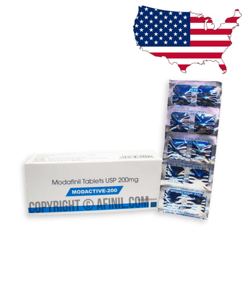 Generic Modafinil Modactive 200 MG with Domestic US Shipping & Local USPS Overnight Shipping